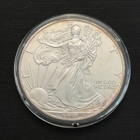 1997 American Silver Eagle .999 Fine Silver Dollar Coin