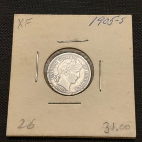 1905 S Barber Silver Dime