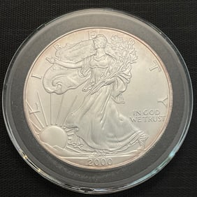 2000 American Silver Eagle .999 Fine Silver Dollar Coin