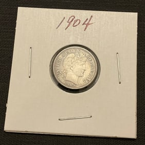 1904 Barber Silver Dime