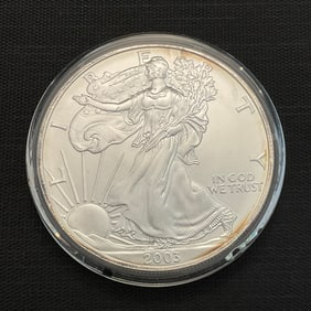 2003 American Silver Eagle .999 Fine Silver Dollar Coin