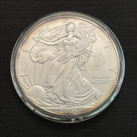 2005 American Silver Eagle .999 Fine Silver Dollar Coin
