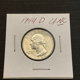 1944 D Washington Silver Quarter