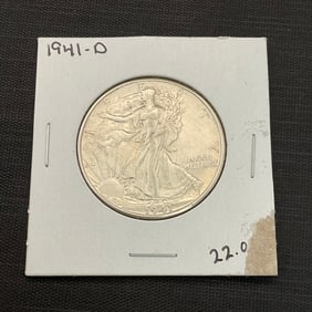 1941 D Walking Liberty Silver Half Dollar