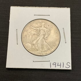 1941 S Walking Liberty Silver Half Dollar