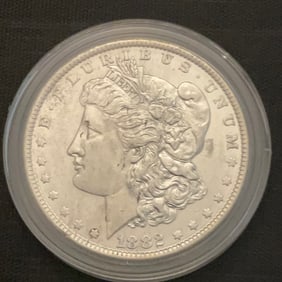 1882 O Morgan Silver Dollar