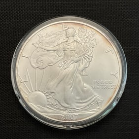 2007 American Silver Eagle .999 Fine Silver Dollar Coin