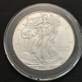 2008 American Silver Eagle .999 Fine Silver Dollar Coin