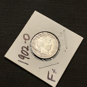 1902 O Barber Silver Dime