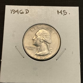 1946 D Washington Silver Quarter