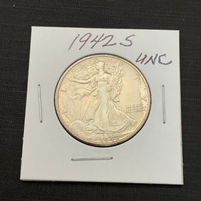 1942 S Walking Liberty Silver Half Dollar