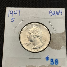1947 S Washington Silver Quarter