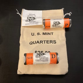 2004 US Mint Texas State Quarters Uncirculated in Bag and Rolls