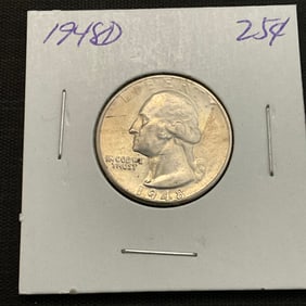 1948 D Washington Silver Quarter