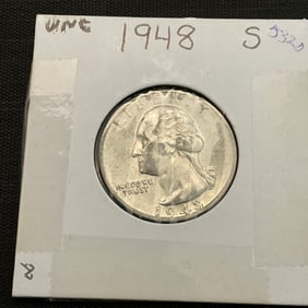 1948 S Washington Silver Quarter