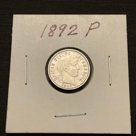 1892 Barber Silver Dime
