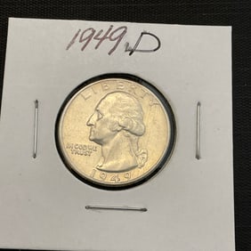 1949 D Washington Silver Quarter