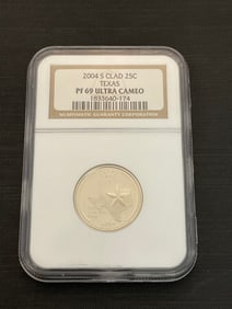 2004 S Clad Texas State Quarter NGC PF 69 Ultra Cameo