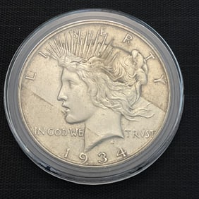 1934 D Peace Silver Dollar