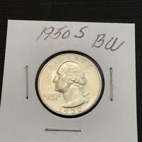 1950 S Washington Silver Quarter