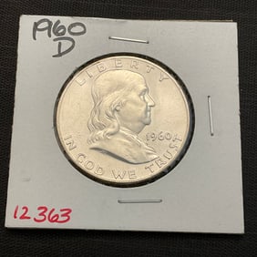 1960 D Franklin Silver Half Dollar