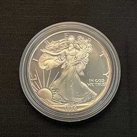 1986 S American Eagle One Ounce Silver Proof Coin