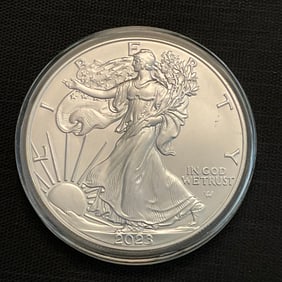 2023 American Silver Eagle 1 oz Fine Silver Eagle carrying an oak branch