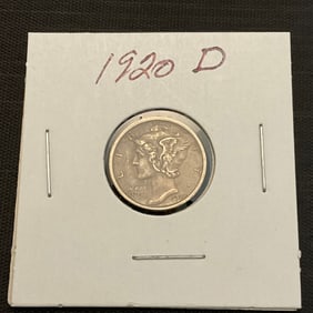 1920 D Mercury Silver Dime