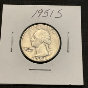 1951 S Washington Silver Quarter