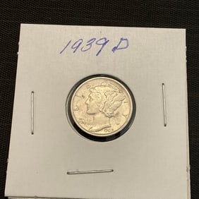 1939 D Mercury Silver Dime