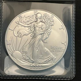 2022 American Silver Eagle 1 oz Fine Silver Eagle carrying an oak branch