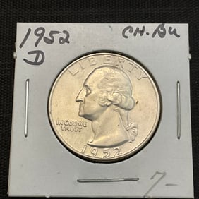 1952 D Washington Silver Quarter
