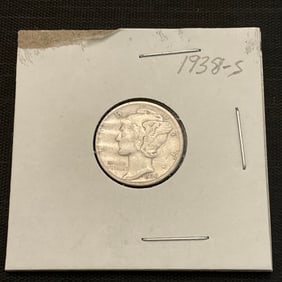 1938 S Mercury Silver Dime