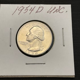 1954 D Washington Silver Quarter