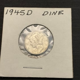 1945 D Mercury Silver Dime