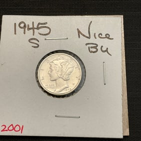 1945 S Mercury Silver Dime
