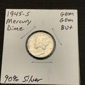 1945 S Mercury Silver Dime