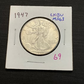 1947 Walking Liberty Silver Half Dollar