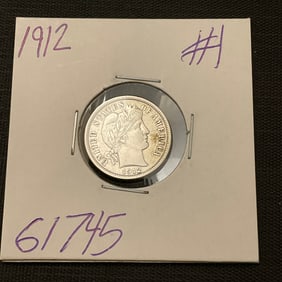 1912 Barber Silver Dime