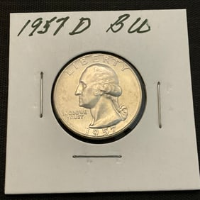 1957 D Washington Silver Quarter