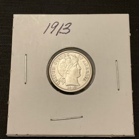 1913 Barber Silver Dime