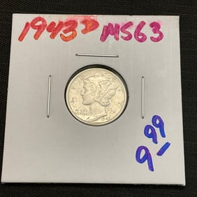 1943 D Mercury Silver Dime