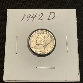 1942 D Mercury Silver Dime