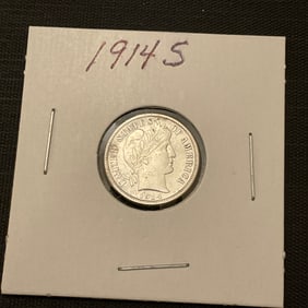 1914 S Barber Silver Dime