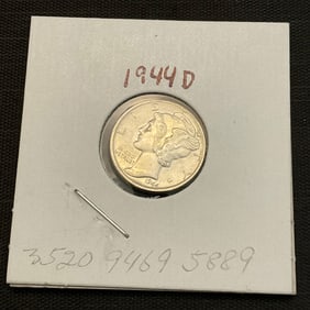 1944 D Mercury Silver Dime