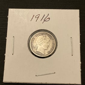 1916 Barber Silver Dime