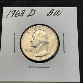 1963 D Washington Silver Quarter