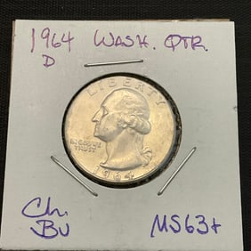 1964 D Washington Silver Quarter