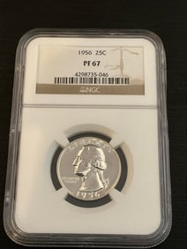 1956 Washington Silver Quarter NGC PF 67