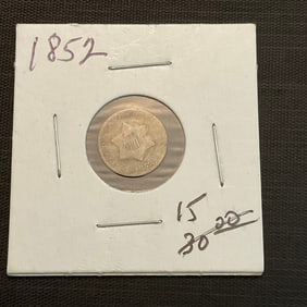 1852 Silver Three-Cent Trime